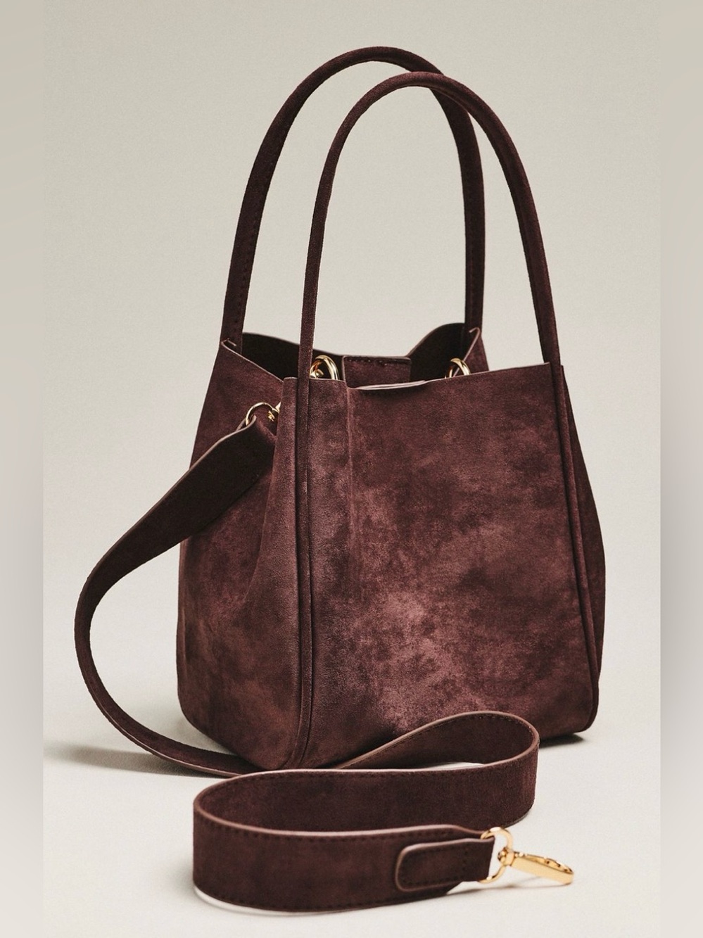 New With Tags Anthropologie Faux  Suede Hollace Bag